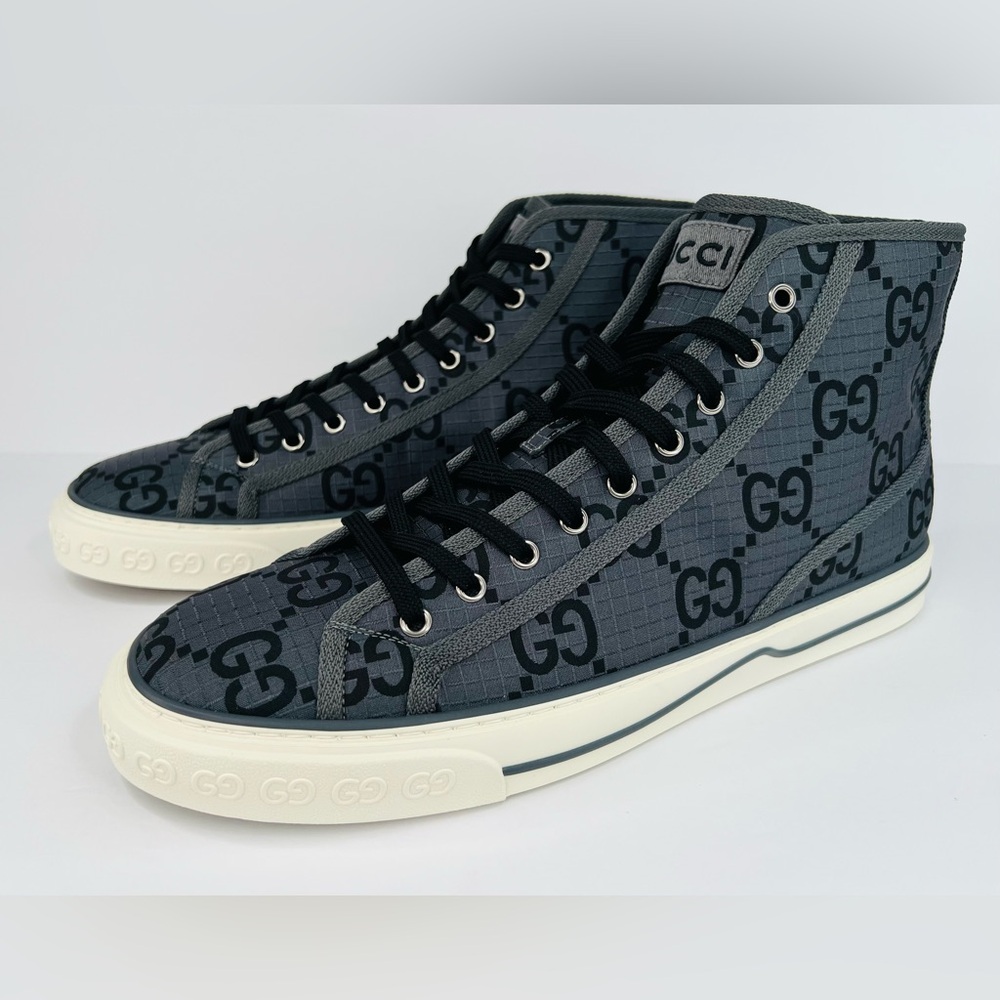 Gucci Tennis 1977 GG Supreme Men High Top Bootie Sneaker UK 12 - US 12.5 - EU 46